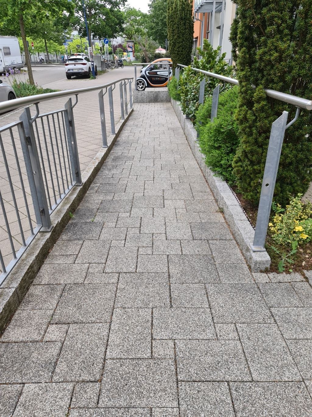 Stufenfreier Zugang zum Laden